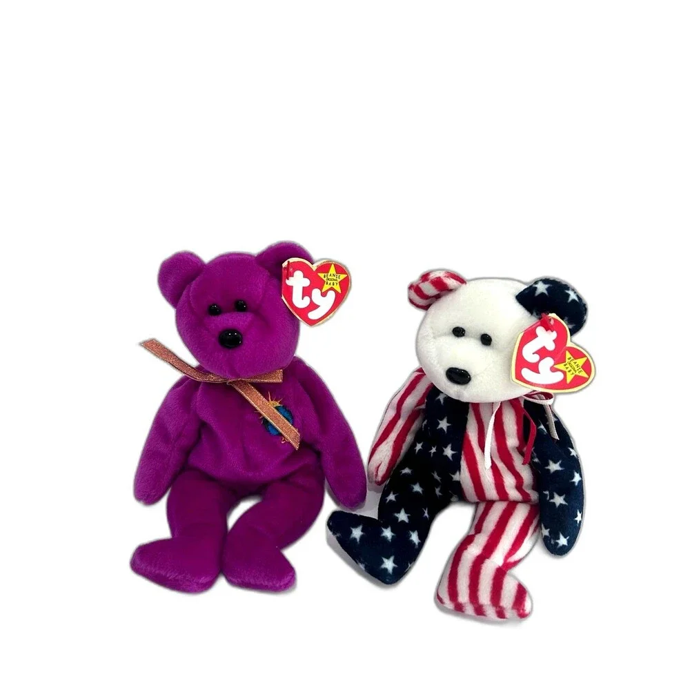 Vintage Collection of Ty Beanie Baby Bears. Spangle,Patriot,Erin,B.B. Bear - Picture 2 of 12